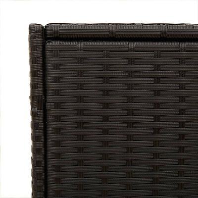 vidaXL Gartentruhe Schwarz 283L Poly Rattan