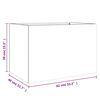 vidaXL Pflanzk&uuml;bel Silbern 62x40x39 cm Verzinkter Stahl