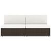 vidaXL Modulares 2-Sitzer-Sofa Poly Rattan Braun