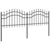 vidaXL Gartenzaun Woerden Grau 240 x 115 cm Pulverbeschichteter Stahl