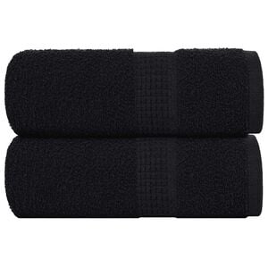 vidaXL Wascht&uuml;cher FROGN 2 Stk. Schwarz 30x30 cm 360 g/m&sup2;