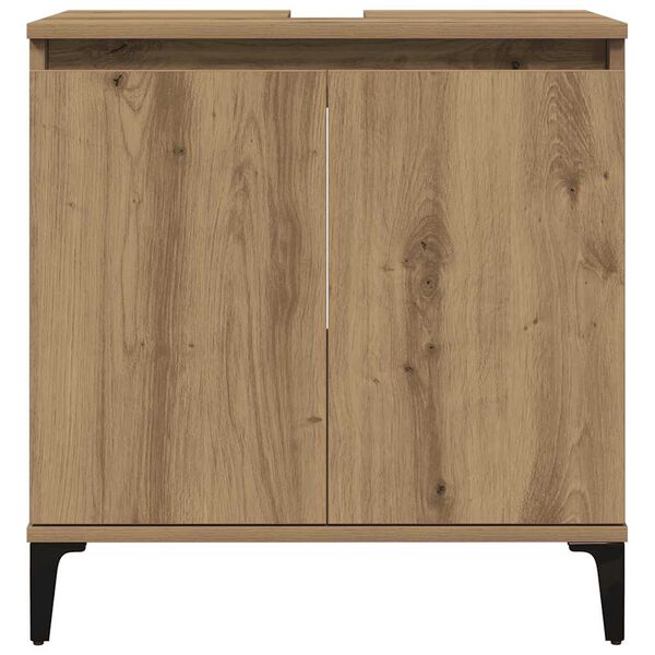 vidaXL Waschbeckenunterschrank Artisan-Eiche 58x33x60 cm Holzwerkstoff