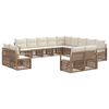 vidaXL Gartensofa-set 13 pcs Beige Poly-Rattan