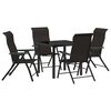 vidaXL Garten Essgruppe 5 stk. Schwarzer Kaffee