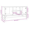 vidaXL TV-Schrank mit Glast&uuml;ren Braun Eichen-Optik 102x37x50 cm