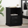 vidaXL Nachttisch 2 pcs Schwarz Eichen-Optik 36 x 43 x 60 cm
