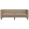 vidaXL Chesterfield-Sofa 3-Sitzer Cappuccino Kunstleder