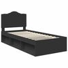 vidaXL Bettrahmen Schwarz 90 x 190 cm Massives Kiefernholz