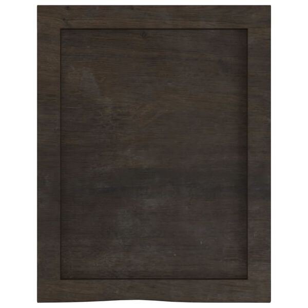 vidaXL Waschtischplatte Dunkelbraun 40x50x(2-4)cm Massivholz Behandelt