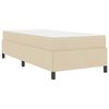 vidaXL Boxspringbett Creme 100 x 200 cm Stoff