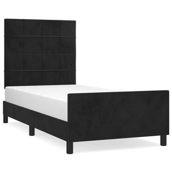 vidaXL Bettgestell ohne Matratze Schwarz 100x200 cm Samt