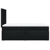 vidaXL Boxspringbett mit Matratze Schwarz 90x200 cm Stoff