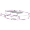 vidaXL Massivholzbett ohne Matratze 100x200 cm Kiefernholz