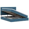 vidaXL Aufbewahrungsbett mit Matratze Dunkelblau 180 x 200 cm Samt