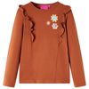 Kinder-Langarmshirt Cognac 128