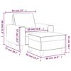 vidaXL Sessel mit Hocker Dunkelgrau 60 cm Stoff
