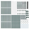 vidaXL Zaunpfosten Grau 100 x 1 m (25 mm Maschen) Stahl und PVC