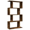vidaXL Raumteiler-B&uuml;cherregal 4 B&ouml;den R&auml;uchereiche 70x24x129 cm
