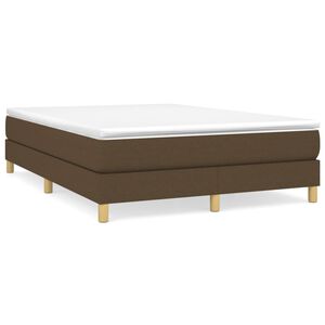 vidaXL Boxspringbettgestell Dunkelbraun 140x200 cm Stoff