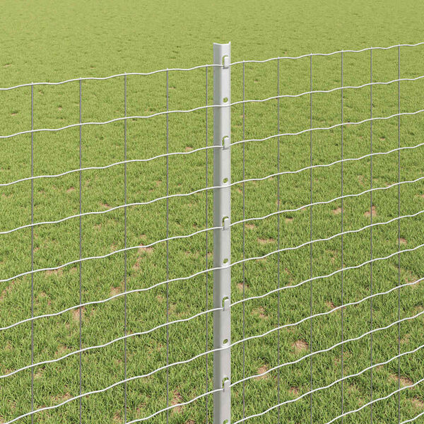 vidaXL Zaunpfosten 11 pcs Silber 140 cm Stahl