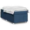 vidaXL Boxspringbett mit Matratze Blau 90x200 cm Stoff