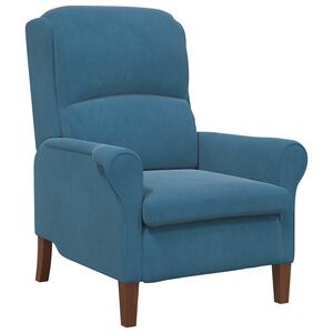 vidaXL Sessel Blau Samt