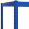 vidaXL Regale mit 4 B&ouml;den 2 Stk. Blau Stahl & Holzwerkstoff