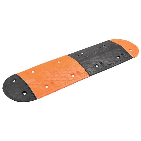 vidaXL Bodenschwelle Gelb & Schwarz 129x32,5 x4 cm Gummi