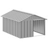 vidaXL Hundeh&uuml;tte Grau 116,5x153x81,5 cm Verzinkter Stahl