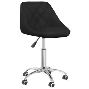 vidaXL B&uuml;rostuhl Drehbar Schwarz Kunstleder