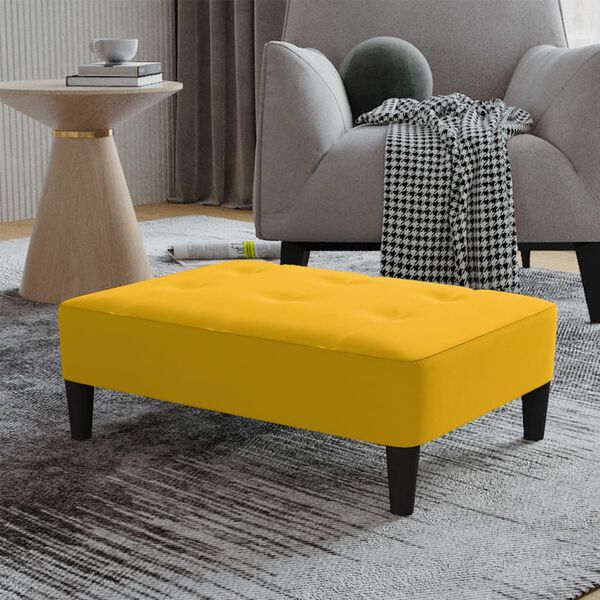 vidaXL Fu&szlig;hocker Gelb 78x56x32 cm Samt
