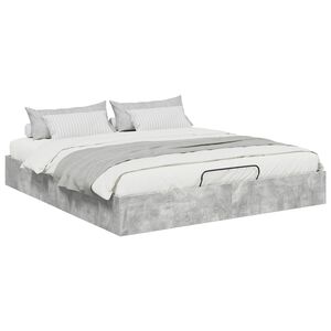 vidaXL Ottoman Bettgestell Beton 193 x 120 x 25 cm Spanplatte