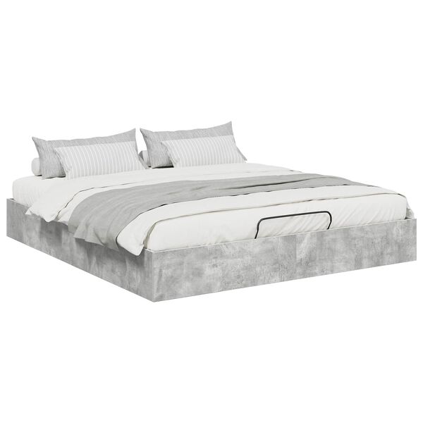 vidaXL Ottoman Bettgestell Beton 193 x 120 x 25 cm Spanplatte