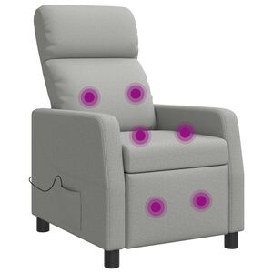 vidaXL Massage Relaxsessel Wolkengrau Stoff