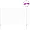 vidaXL Zaun mit Pfosten Grau 1,6 x 50 m Stahl und PVC
