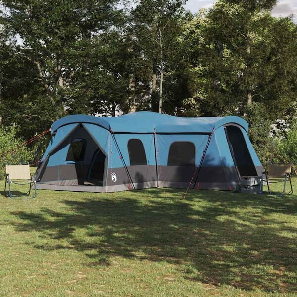 vidaXL Zelt Blau 680 x 510 x 210 cm 185T Polyester mit PU-Beschichtung