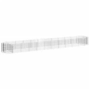 vidaXL Gabionen-Hochbeet Verzinktes Eisen 600x100x50 cm