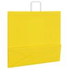 vidaXL Papiertragetaschen 250 Stk. mit Henkeln Gelb 54x15x49 cm