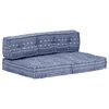 vidaXL Pouf Indigo Stoff