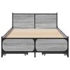 vidaXL Bettgestell mit Schubladen Grau Sonoma 75x190 cm Holzwerkstoff