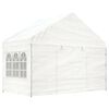vidaXL Pavillon mit Dach Wei&szlig; 13,38x4,08x3,22 m Polyethylen
