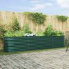 vidaXL Hochbeet Gr&uuml;n 400 x 80 x 81 cm Stahl