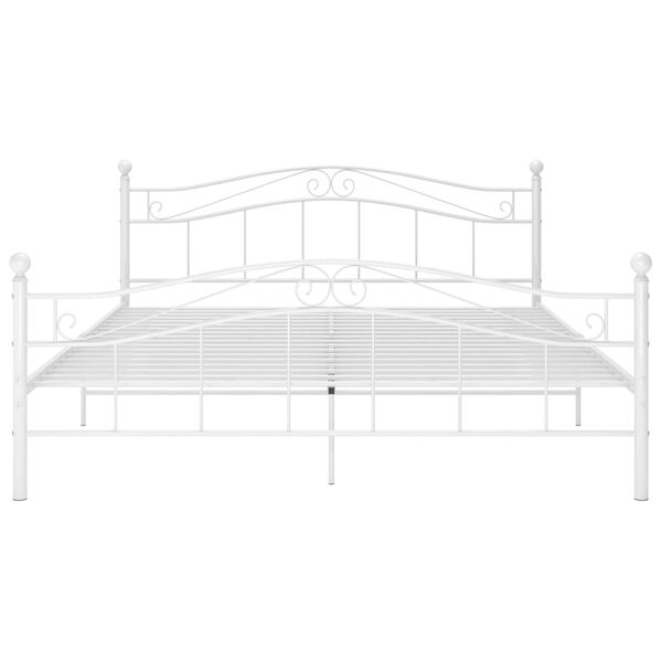 vidaXL Bett Wei&szlig; Metall 140x200 cm
