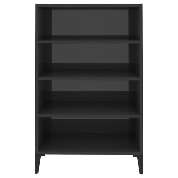 vidaXL Sideboard Hochglanz-Grau 57x35x90 cm Holzwerkstoff