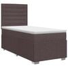 vidaXL Boxspringbett mit Matratze Dunkelbraun 90 x 200 cm Stoff