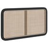 vidaXL Kopfteil mit Kopfteil Schwarz 100 x 55 x 3 cm Rattan