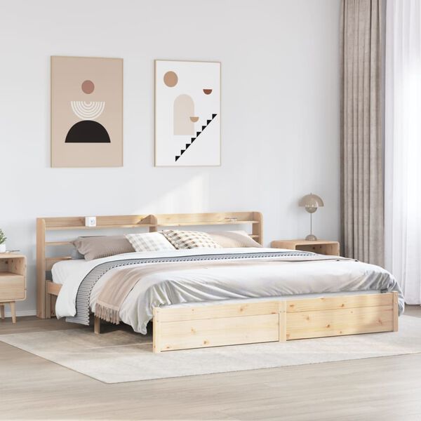 vidaXL Bettgestell mit Kopfteil ohne Matratze 200x200 cm