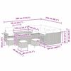 vidaXL Garten-Sofa-Set mit Kissen mit Speicher Beige Poly Rattan