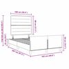 vidaXL Bettgestell mit Kopfteil Schwarz 100 x 200 cm Stoff