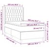 vidaXL Boxspringbett mit Matratze Creme 100x200 cm Stoff